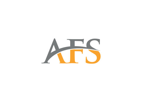 Letter AFS logo design with vector icon template
