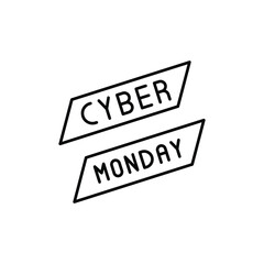 Cyber Monday Banner vector icon