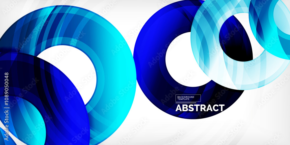 Aufkleber bright colorful circles with light effects. abstract background