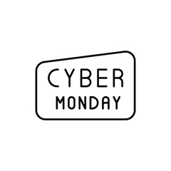 Cyber Monday Text vector icon