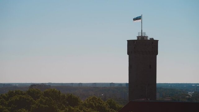Pikk Hermann. Tower of the Toompea Castle in old Tallinn.