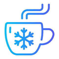 hot coffee gradient icon