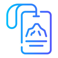 Obraz premium ski pass gradient icon