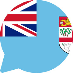 Obraz premium Chat Icon on Fiji Flag