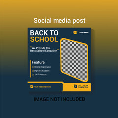 Back to school social media post design