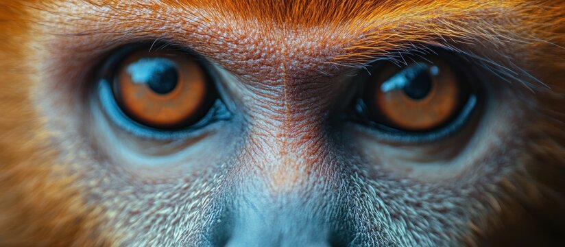 Close-up of a Red-shanked Douc Langur's Eyes