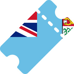 Fiji Flag On ticket