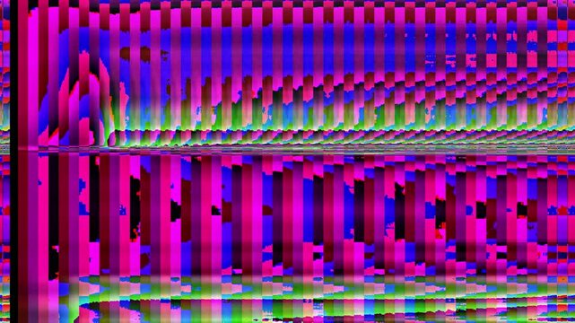 Digital signal showing interference and distortion