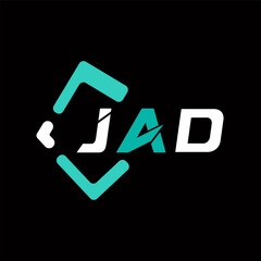 JAD creative minimalist letter logo. JAD unique vector initials alphabet letter logo design JAD creative minimalist letter logo. JAD unique vector initials alphabet letter logo design