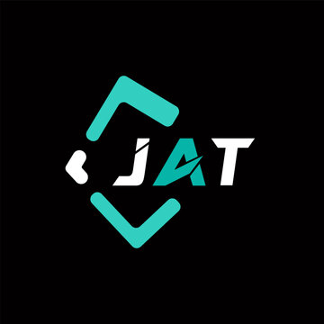 JAT creative minimalist letter logo. JAT unique vector initials alphabet letter logo design