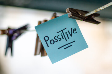 Motivational Word In A BlueSquare Paper Outdoor Composition