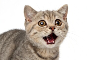 Obraz premium cute kitten cat isolated on white background