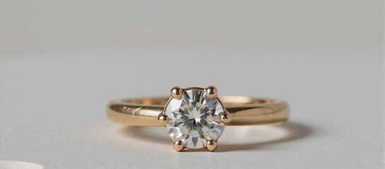 Diamond engagement ring rendered as an iconic high-resolution image with transparent cutout on white background