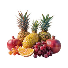 Mix Fruit Image Isolated With Transparent Background
