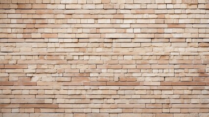 Fototapeta premium Ecru color old brick wall texture background