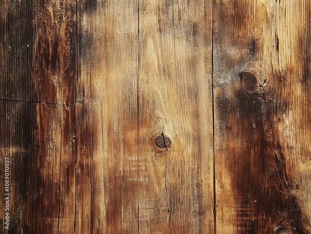 Poster rustic wooden texture with rich grains and knots, creating a warm and inviting background for design