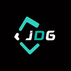 JDG creative minimalist letter logo. JDG unique vector initials alphabet letter logo design