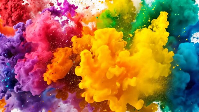 Colorful Watercolor Illustration with Grunge Texture and Artistic Splash Design
