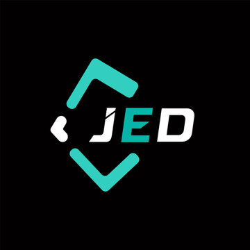 JED creative minimalist letter logo. JED unique vector initials alphabet letter logo design