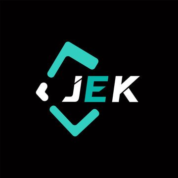 JEK creative minimalist letter logo. JEK unique vector initials alphabet letter logo design