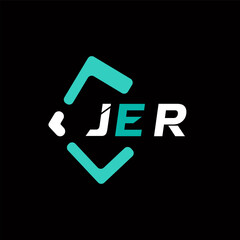 JER creative minimalist letter logo. JER unique vector initials alphabet letter logo design