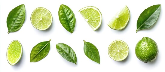 Lime and Leaves Composition