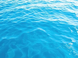 Obraz premium Beautiful water wave patterns are visible on clean blue water with a splash of color, aquatic scene, wave pattern, ripples