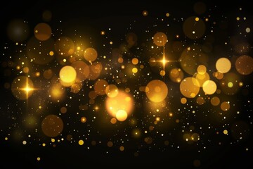 Golden bokeh blur abstract background with soft shimmering lights, perfect for festive designs, elegant visual effects, and luxurious event backdrops. MZ