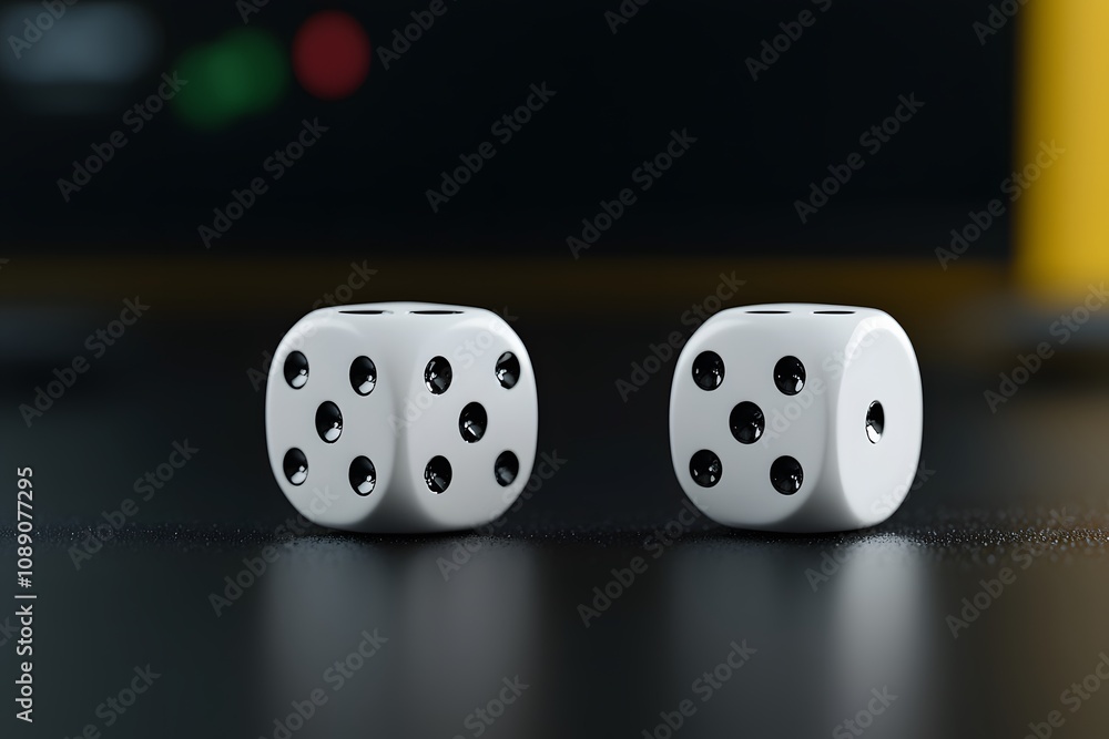 Poster two rolling dice – a dynamic and exciting moment capturing the thrill of chance and gameplay