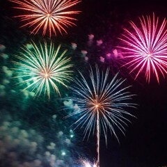 Obraz premium fireworks in the night sky