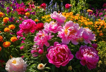 vibrant macro showcasing blooming garden flowers rich colors detailed textures under natural light, rainbow, lgbtq, lgbt, pride, colorful, love, equality