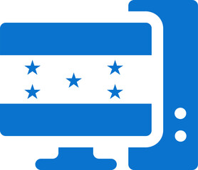 Monitor and CPU icon Honduras Flag