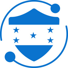 Security Icon in Honduras Flag