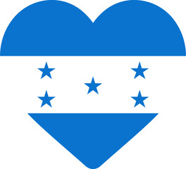 Heart Icon on Honduras Flag