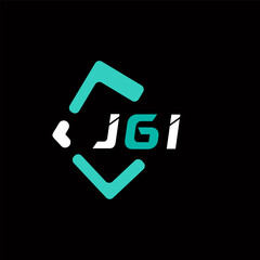 JGI creative minimalist letter logo. JGI unique vector initials alphabet letter logo design