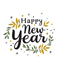 Happy New Year - Typography design