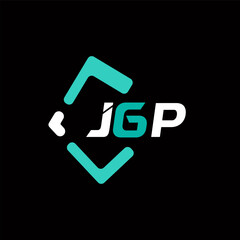 JGP creative minimalist letter logo. JGP unique vector initials alphabet letter logo design