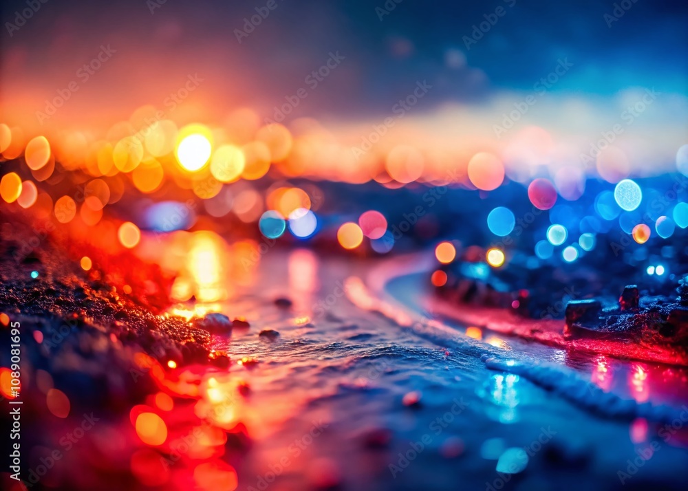 Aufkleber abstract animation background of red and blue gradient colors in tilt-shift style for dynamic visual