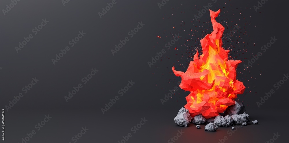 Poster the image depicts molten lava splashing with red drops splattering on an abstract background. creati