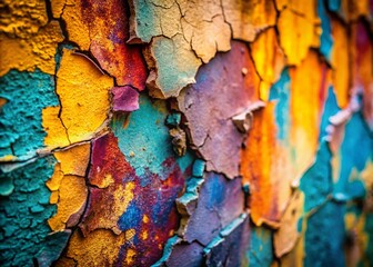 Abstract Background and Texture of a Cracked Painted Wall Captured through Long Exposure Technique for Stunning Visual Appeal and Artistic Interpretation