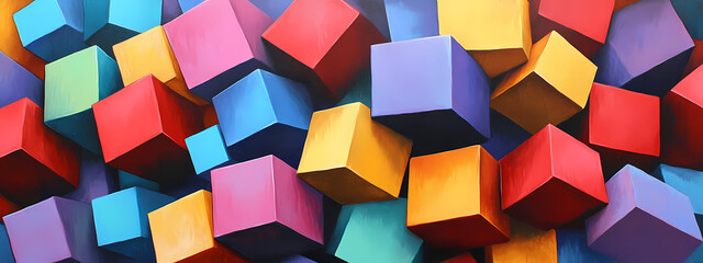 Obraz premium Vibrant Cubes