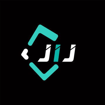 JIJ creative minimalist letter logo. JIJ unique vector initials alphabet letter logo design