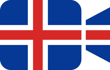Naklejka premium Iceland flag on Video Call