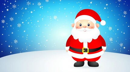 Santa Claus Christmas Tree Background with copy space for text