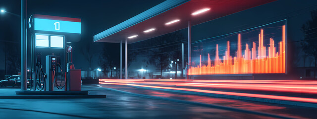 Fototapeta premium Fuel Consumption Trends