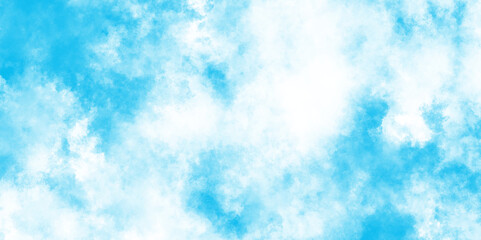 Abstract blue sky Water color background, modern creative themes beautiful concept art, blurred and grainy Blue powder explosion on white background, watercolor painting textured design.