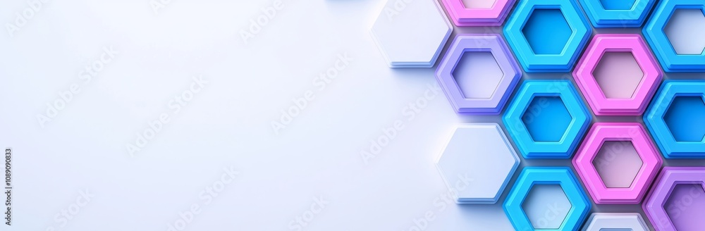 Aufkleber intricate geometric cell texture with purple pastel color and hexagon pattern for science and techno