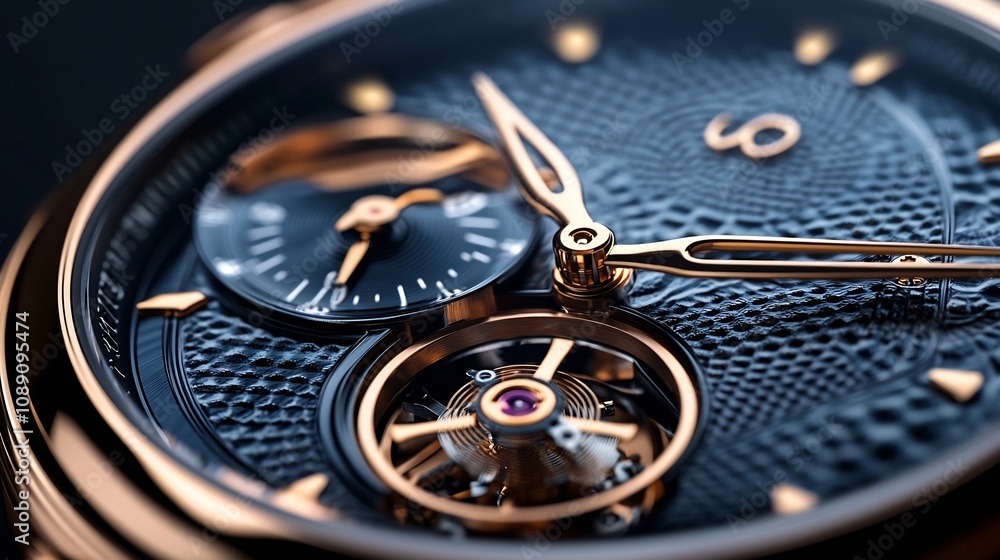 Poster intricate gears of a precision mechanical watch showcasing masterful engineering and craftsmanship