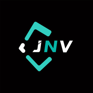 JNV creative minimalist letter logo. JNV unique vector initials alphabet letter logo design