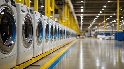 Washing Machine Production Line in a Modern Factory
